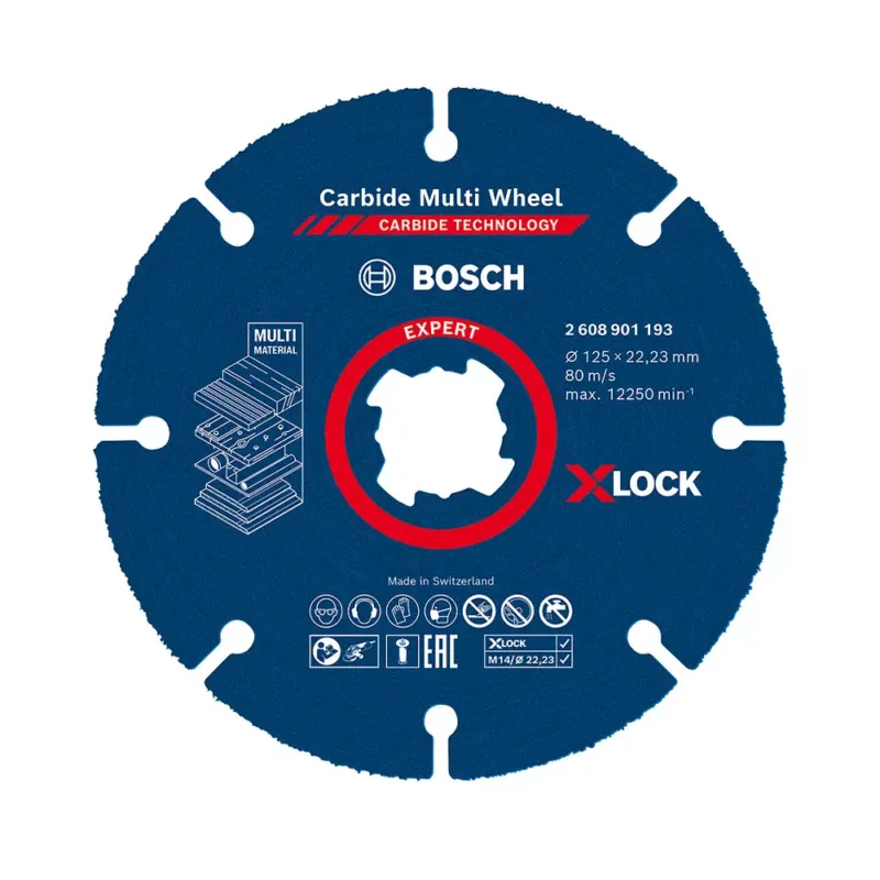 Bosch EXPERT X-LOCK,M14 Karbid Multi vágótárcsa 125mm, keményfa, műanyag, szöges fa,gipszkarton (Regisztrációval akár ajándék is elérhető!) | Biztonságos vásárlás