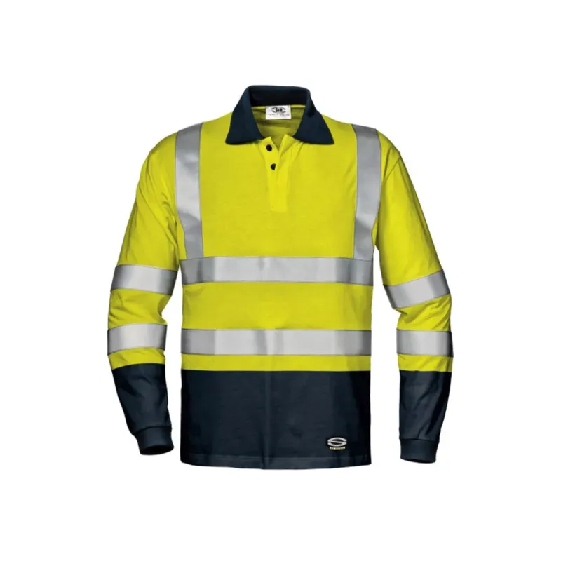 Sir Safety System Gomez hosszú ujjú pólóing kék/sárga L - Kiárusítás