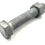 Hatlapfejű metrikus SB csavar anyával, tövigmenetes 16x110mm tűzihorganyzott ISO4017 8.8 - Kiárusítás