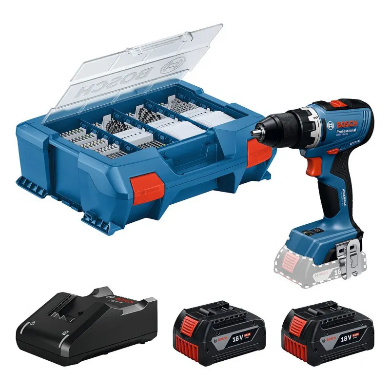 Gyors kiszállítás | BOSCH GSR 18V-65 PROFESSIONAL Akkus fúrócsavarozó, 2×GBA 4.0Ah, L-Boxx 06019N3207