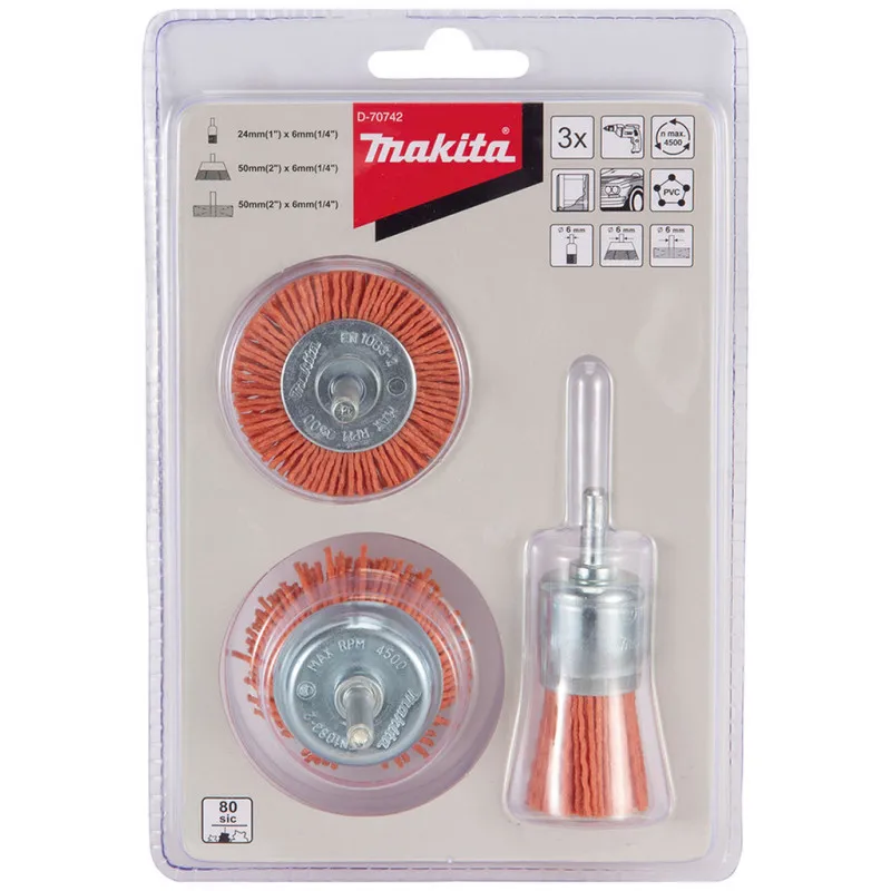 Makita D-70742 Nylon kefe készlet, 3 db 3 ks - Népszerű